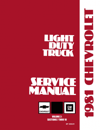 1981 Chevrolet Light Duty Truck Service Manual