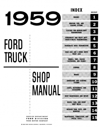 1959 Ford Truck Shop Manual