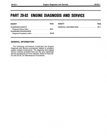 1980 Ford Lincoln Mercury Shop Manual Engine Diagnosis