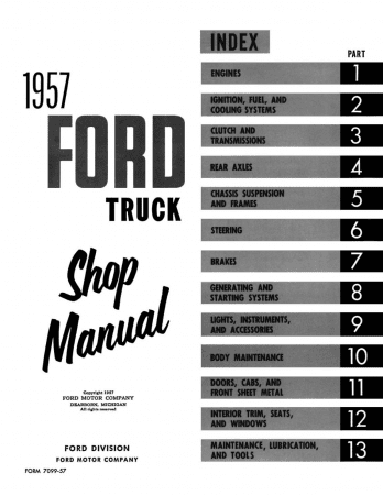 1957 Ford Truck Shop Manual