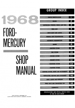 1968 Ford and Mercury Shop Manual