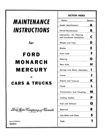 1939 - 1948 Ford & Mercury Shop Manual