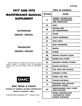 1979 Chevrolet Light Duty Truck Service Manual