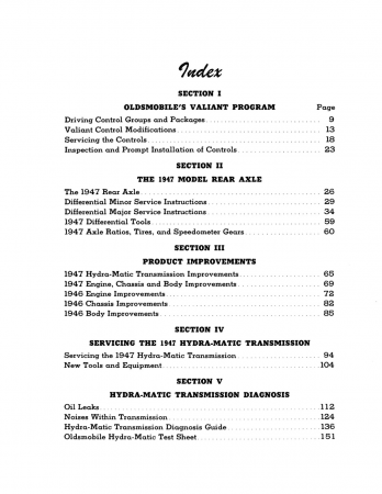 1946-1948 Oldsmobile Repair Shop Manual Supplement to 1942 Oldsmobile Shop Manual
