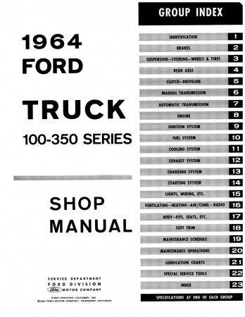 1964 Ford Truck Shop Manual