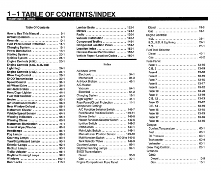 1993 Ford Bronco, F150-F350, F-Super Duty Electrical and Vacuum Troubleshooting Manual