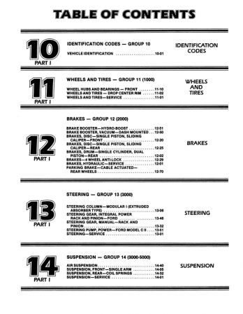 1985 Ford Mustang, LTD, Thunderbird, Cougar, Mark VII, Continental Chassis, Body & Electric Shop Manual