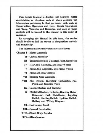 1929 - 1930 Chevrolet Car & Truck Repair Shop Manual