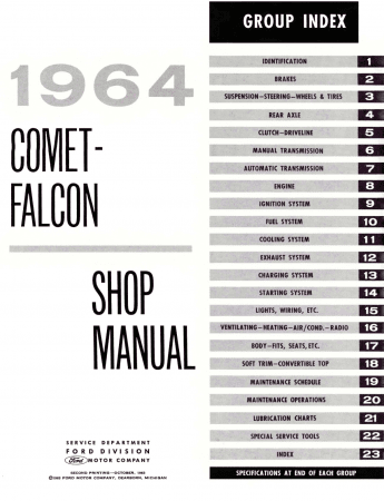 1964 Mustang/Falcon/Comet Shop Manual