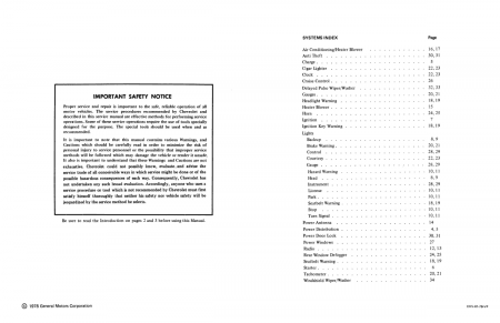 1978 Corvette Electrical Troubleshooting Manual