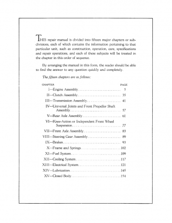 1934 Chevrolet Shop Manual - Master & Standard