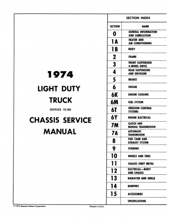 1974 GMC Truck 1500-3500 Service Manual