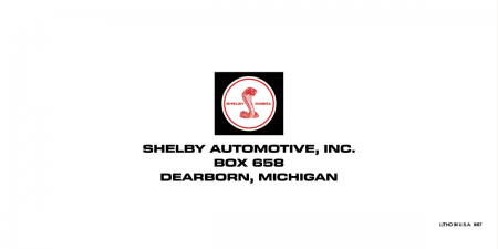 1968 Shelby Instruktionsbok GT350, GT500