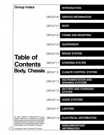 1996 Ford Econoline Powertrain Drivetrain Body Chassis Service Manual
