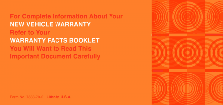 1970 Mustang Owner's Manual