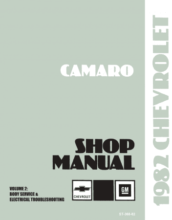 1982 Chevrolet Camaro Shop Manual