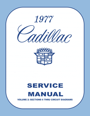 1977 Cadillac Shop Manual