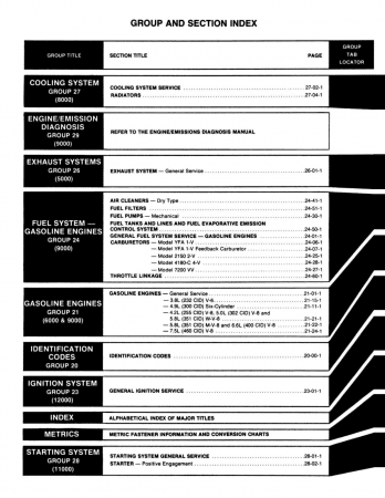 1982 Ford Econoline Vans, F100-350 Trucks, & Bronco Shop Manual - Body, Chassis, Engine & Electrical