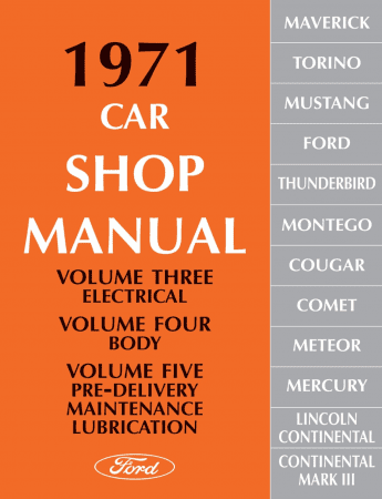 1971 Ford Car Shop Manual