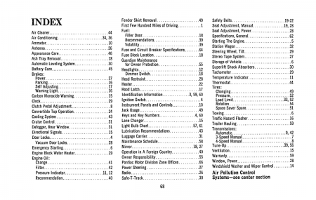 1969 Pontiac Owner's Manual - All Models