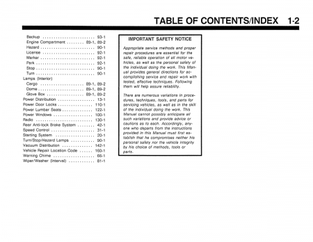1991 Ford Ranger Electrical and Vacuum Troubleshooting Manual