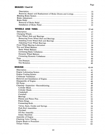 1952 Mercury Chassis Repair and Adjustment Manual