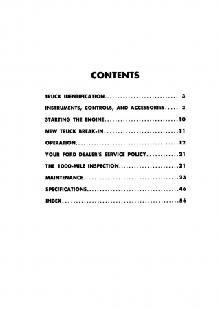 1960 Ford Truck Owner's Manual