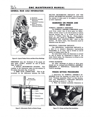 1955 GMC Truck Maintenance Manual 100 - 500 Models
