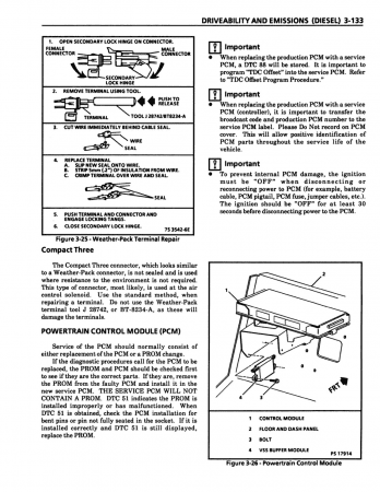 1994 Chevrolet & GMC C-K, G, P3 Truck Diesel Service Manual Supplement to 1994 Chevy GMC Service Manual