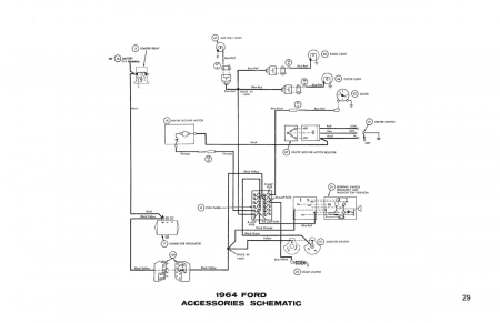1964 Ford Car & Thunderbird Wiring Diagrams Manual - 11x17 inch COMB Bound