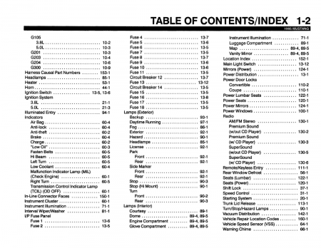 1995 Ford Mustang Electrical & Vacuum Troubleshooting Manual