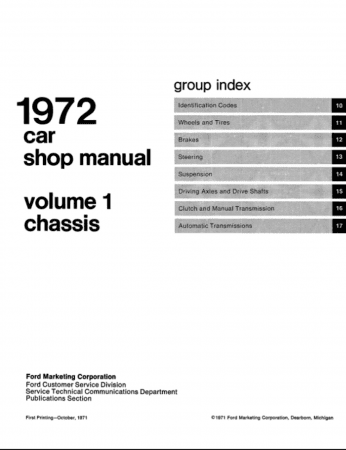 1972 Ford Car Shop Manual