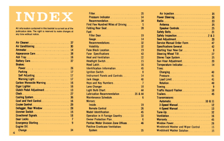 1967 Pontiac Firebird Owner's Manual