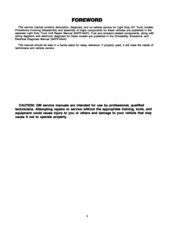 1994 Chevrolet & GMC Light Duty Truck Unit Repair Manual