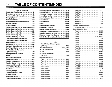 2001 Ford E-Series Wiring Diagrams Manual