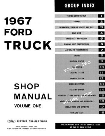 1967 Ford Truck Shop Manual