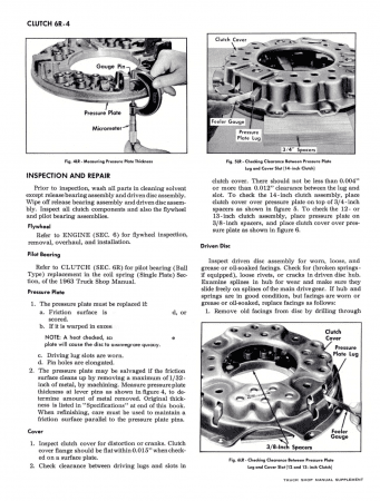 1965 Chevrolet Truck Shop Manual Supplement to 1963 Chevy Truck Shop Manual