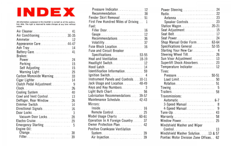 1966 Pontiac Owner's Manual Instruktionsbok i färg