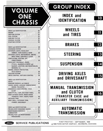 1970 Ford Car Shop Manual