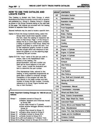 1982 - 1983 Dodge / Plymouth LD Truck & Van Parts Catalog
