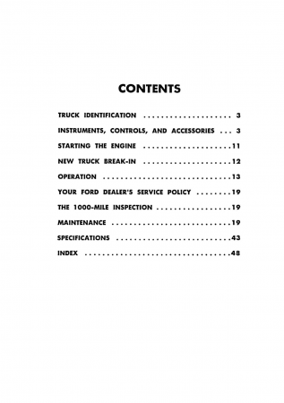 1957 Ford Truck Owner's Manual
