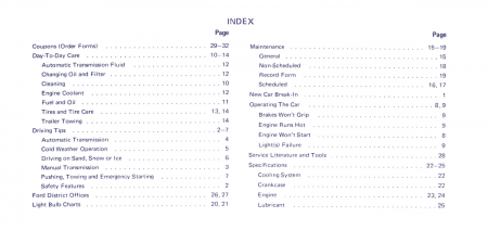 1971 Ford Pinto Owner's Manual