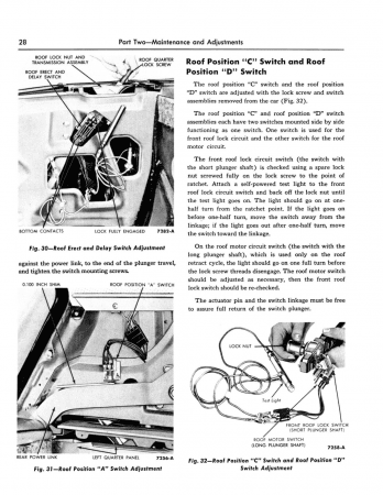 1957 Ford Retractable Hardtop Shop Manual