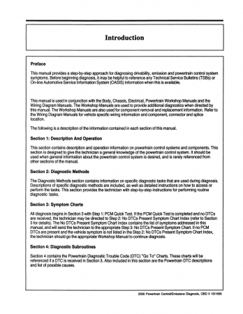 2000 Ford Car & Truck Powertrain Control / Emissions Diagnosis Service Manual - OBD-II
