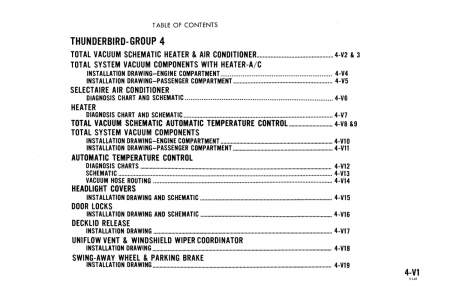 1969 Ford Thunderbird Wiring and Vacuum Diagrams Manual