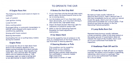 1971 Ford Torino & Ranchero Owner's Manual