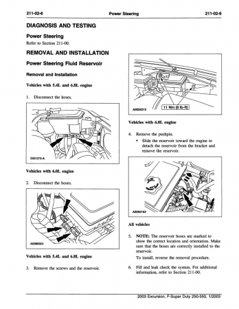 2003 Ford F-Super Duty 250, 350, 450, 550 & Excursion Workshop Manual