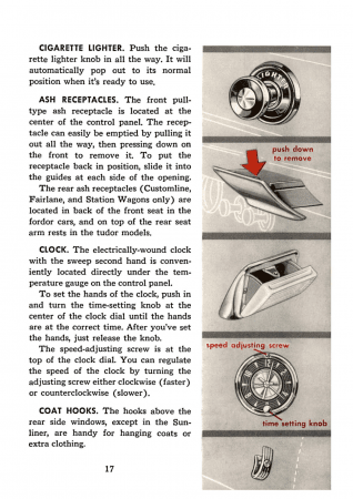 1956 Ford Car Owner's Manual Instruktionsbok