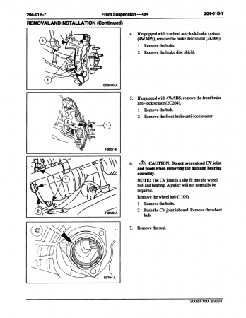 2002 Ford F-150 Truck Service Manual