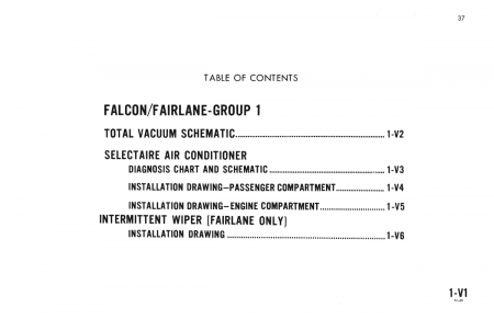 1969 Ford Falcon, Fairlane, Montego & Maverick & Cortina Wiring and Vacuum Diagrams Manual